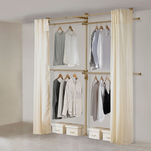 왕자 프리미엄우드4단커튼행거