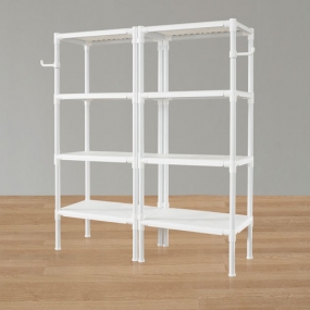 왕자 60 더블타공선반(화이트) 4단 (선택형)