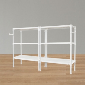 왕자 80 더블타공선반(화이트) 3단 (선택형)