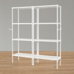 왕자 80 더블타공선반(화이트) 4단 (선택형)