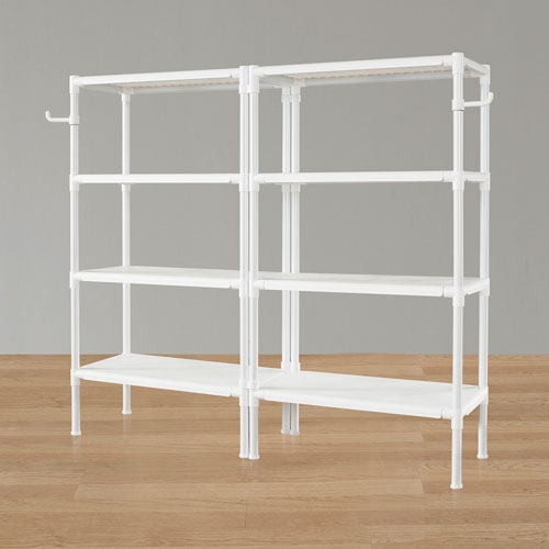 왕자 80 더블타공선반(화이트) 4단 (선택형)