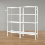 왕자 80 더블타공선반(화이트) 4단 (선택형)