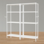 왕자 80 더블타공선반(화이트) 4단 (선택형)