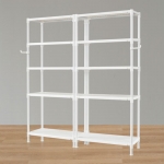 왕자 80 더블타공선반(화이트) 5단 (선택형)