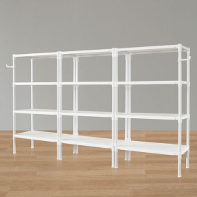 왕자 80 트리플타공선반(화이트) 4단 (선택형)