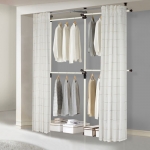 왕자 심플 4단 커튼 행거 선택형