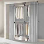 왕자 심플 4단 커튼 행거 선택형