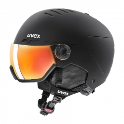 [uvex우벡스] 25/26 uvex rocket jr. visor all black matt lite mirror red (S2)