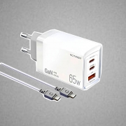 엑티몬 GaN 65W C+USB 3포트 PD 충전기 (C to C 케이블 포함)