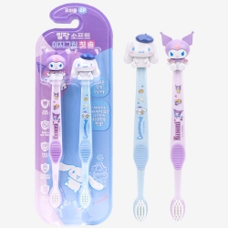 산리오 소프트 이지그립 피규어 유아 칫솔 2p (쿠로미&시나모롤)