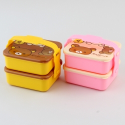 리락쿠마 큐티 2단 도시락(해피)