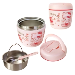 산리오 헬로키티 스텐 핸들형 도시락 970ml (스포크포함)