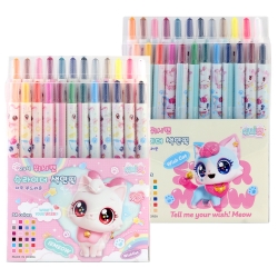 위시캣 24색 슬라이더 색연필