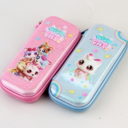 위시캣 투명 엠보 필통