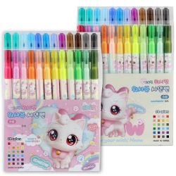 위시캣 워셔블 24색 사인펜