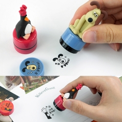 월레스와 그로밋 피규어 스탬프(16개/박스단위)