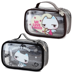 와와일공구 아이네꼬 투명 손잡이 파우치