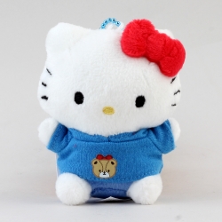 산리오 후드 봉제인형 가방걸이 8cm (헬로키티)