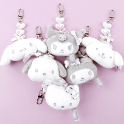 산리오 실버비즈 인형 가방고리 5cm