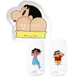 짱구 디저트 접시 글라스컵 2p 세트(짱구)