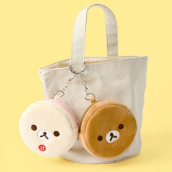 리락쿠마 원형 파우치