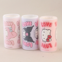 산리오 러브 헤어롤(대)/마이멜로디 쿠로미 헬로키티 구르프