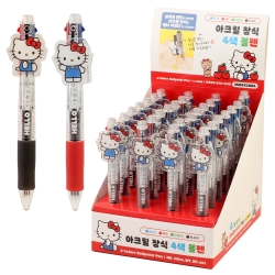 산리오 헬로키티 아크릴 장식 4색 볼펜(28개/박스단위)