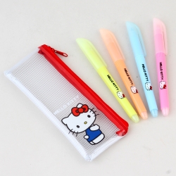 산리오 4색 탄력 엘라스토머 형광펜 세트 (18개/박스단위)