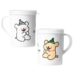 몰티즈 길쭉컵 / 멜라민 플라스틱 물컵