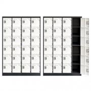 철제 개인 사물함 락커장 물품보관함 개인 관물함 24인용 투톤 캐비넷