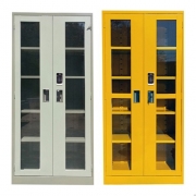 철제캐비넷 유리 약품보관함 진열장 5단 사무실 회사 캐비넷 전자키 철재