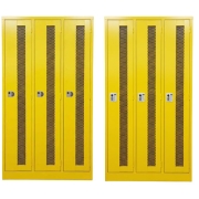 아이언가구 철제 캐비넷 3인용 기숙사 사무실 철망 락커 기본색 W900 W1190