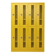 아이언가구 철제 캐비넷 8인용 기숙사 사무실 철망 락커 기본색 W1190