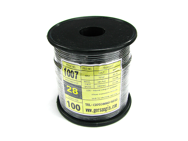 단종품목 - [GSH-0728100] UL1007-AWG28_100 (100M) (검정)