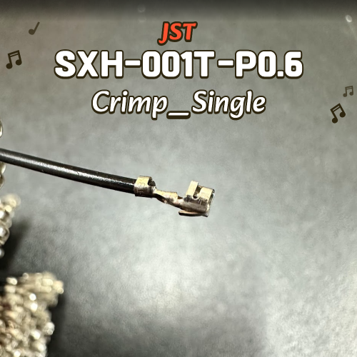 [GSH-2857] JST SXH-001T-P0.6 Crimp Cable AWG26_300mm_단방_50ea_회색