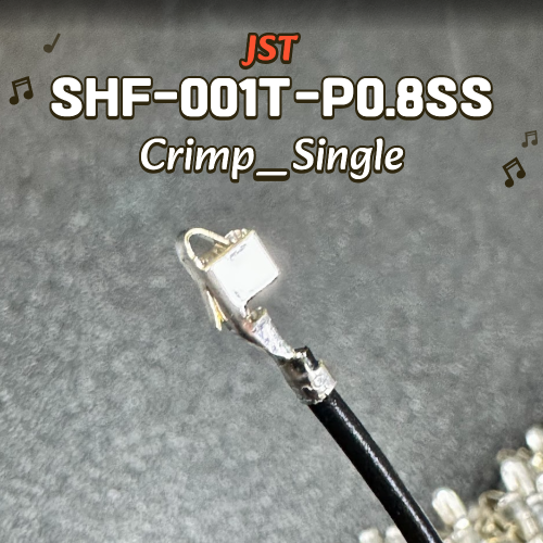[GSH-2958] JST SHF-001T-P0.8SS Crimp Cable AWG26_300mm_단방_50ea_오렌지색