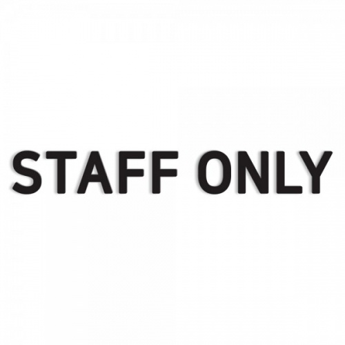 입체표지판 STAFF ONLY