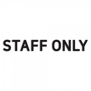 입체표지판 STAFF ONLY