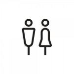 입체표지판 남녀화장실(TOILET)
