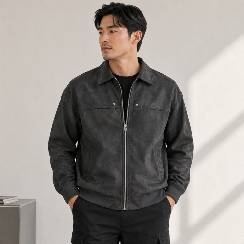 남성 스웨이드 블루종 자켓