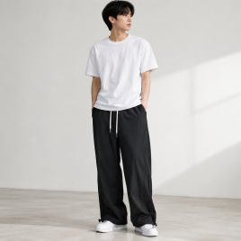남성 스트링 와이드 팬츠