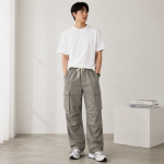 스트링 와이드 카고팬츠