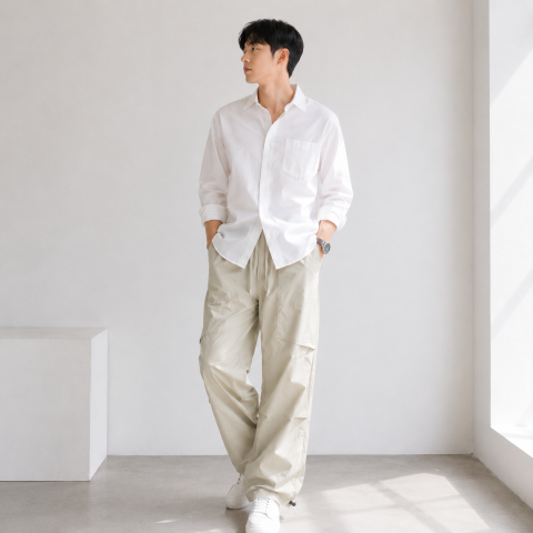 썸머 카고 와이드 팬츠