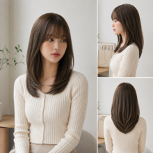 레이어드 가발머리