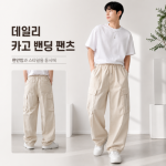 데일리 카고 밴딩 팬츠
