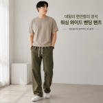와이드 주름 팬츠