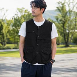 남성 블랙 조끼