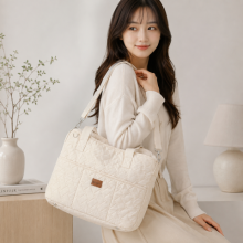 퀼팅 데일리 가방 아이보리