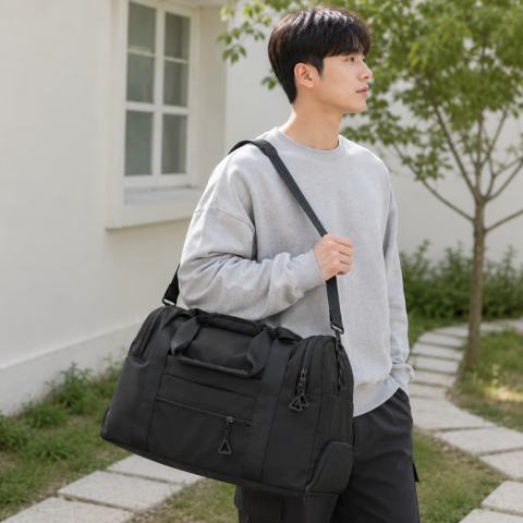 데일리 멀티 수납 보스턴백 블랙