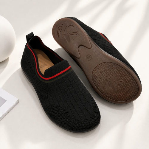 데일리 니트 밴딩 슬립온